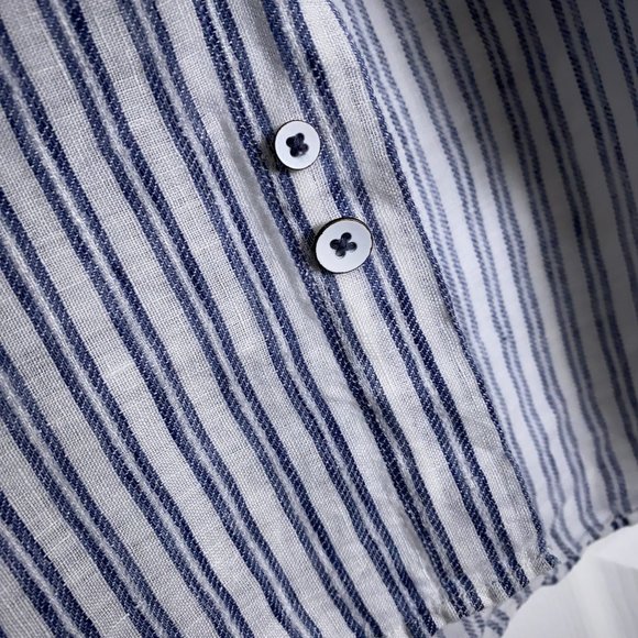 Rodd & Gunn Victoria Avenue L/S Linen Blend Button Shirt Blue Stripe Men's XXL - Picture 8 of 8